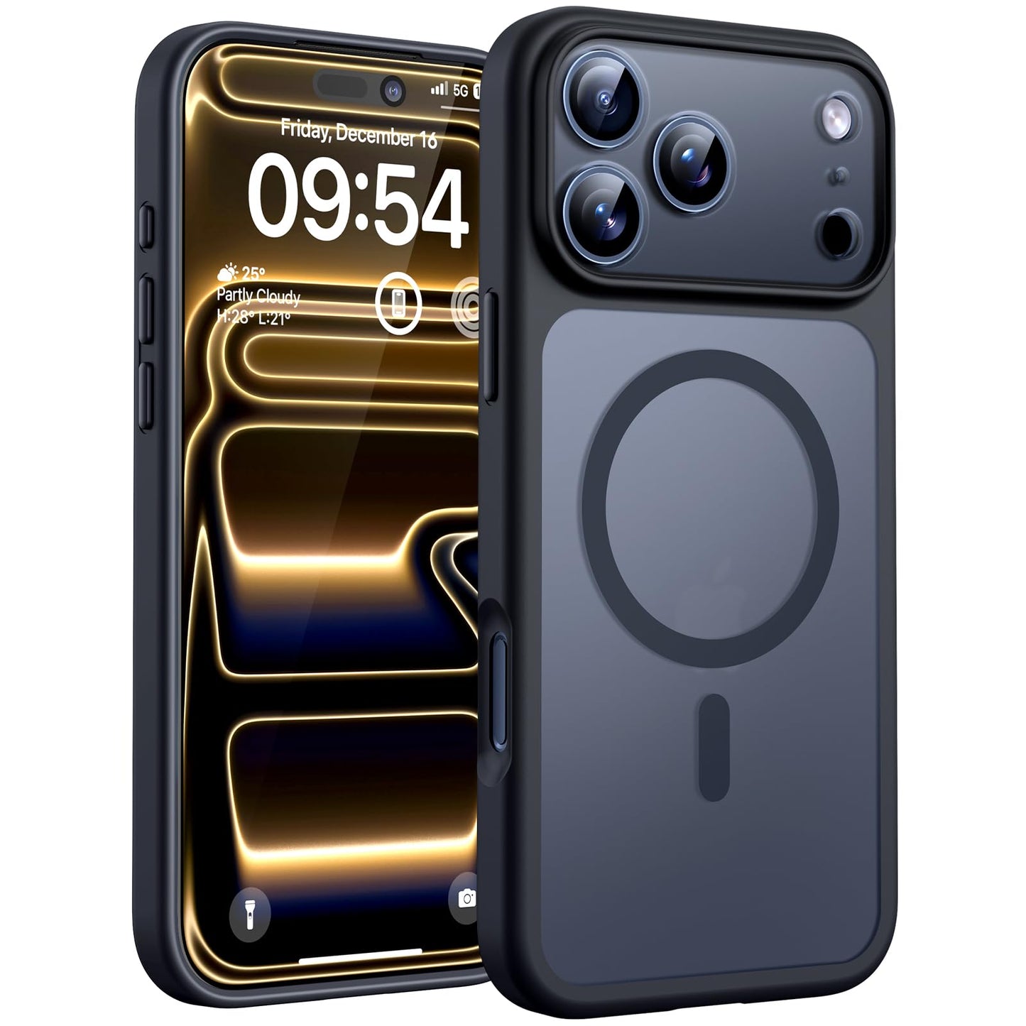 Ovitek-TOCOL-za-iPhone-17-Pro-MagSafe-mat-črna:Ovitek TOCOL za iPhone 17 Pro, MagSafe - mat črna