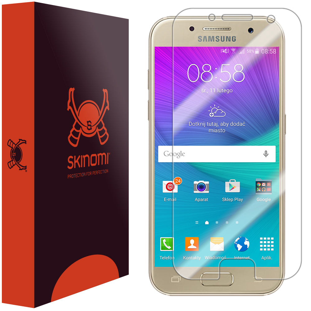 Skinomi TechSkin zaščitna folija za Samsung Galaxy A3 (2017) – HD samoozdravljiva TPU zaščita zaslona