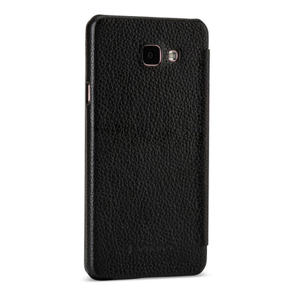 StilGut usnjena preklopna torbica “Book Type” za Samsung Galaxy A7 (2016) – brez sponke, ročno izdelana