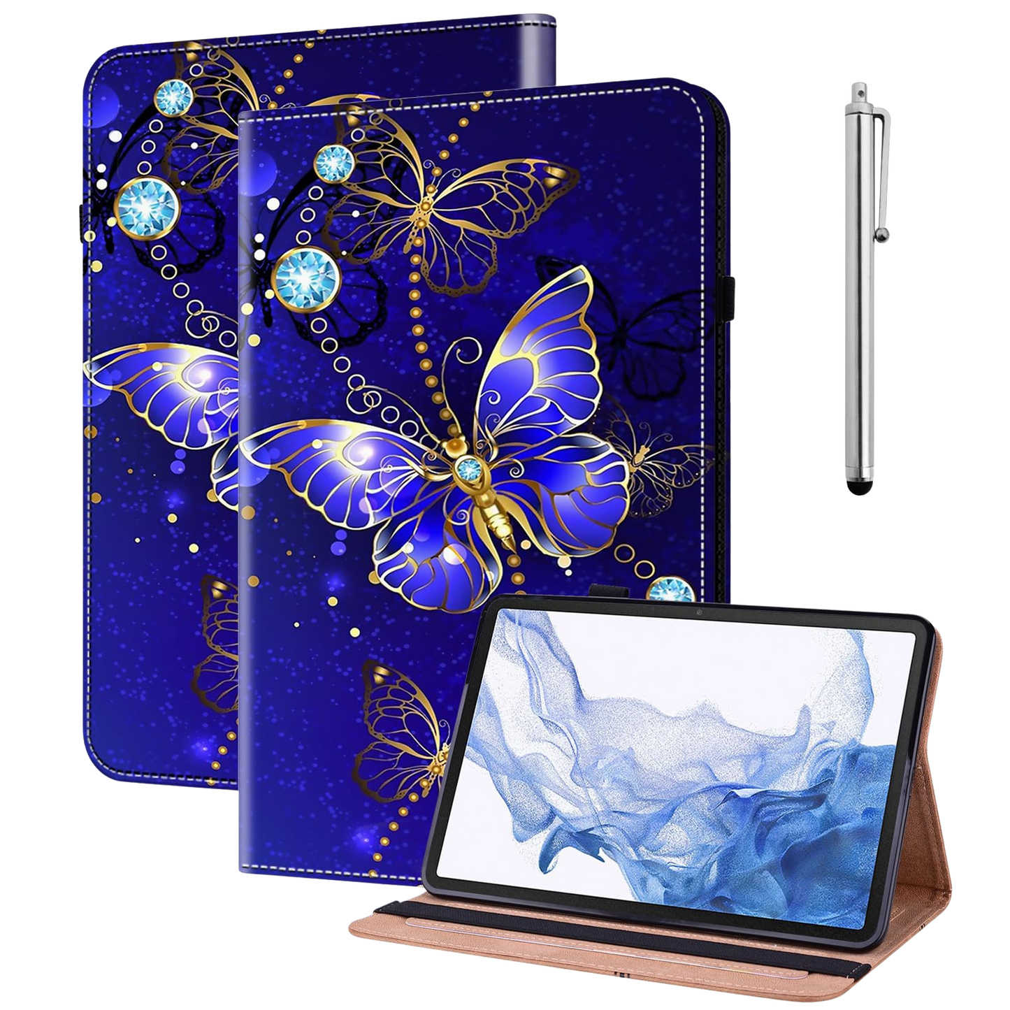 GLANDOTU ovitek za Xiaomi Redmi Pad 10.61 (2022) – flip etui z držalom za pisalo, Diamond Butterfly