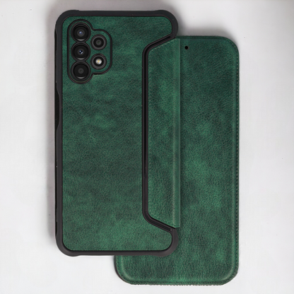 Preklopna torbica "Razor Leather" za Samsung Galaxy A32 4G – Infostyle – Rdeča / Ekološko usnje + TPU silikon