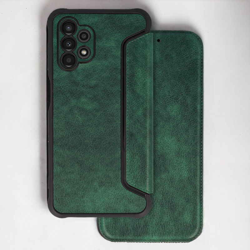 Preklopna torbica "Razor Leather" za Samsung Galaxy A33 5G – Infostyle – Rdeča / Ekološko usnje + TPU silikon