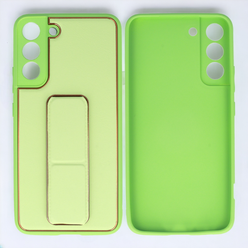 Ovitek "Leather Luxury Stand" za Samsung Galaxy S22 Plus – Tel Protect – Svetlo zelena / Ekološko usnje + TPU silikon