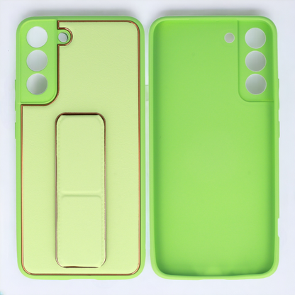 Ovitek "Leather Luxury Stand" za Samsung Galaxy S22 Plus – Tel Protect – Svetlo zelena / Ekološko usnje + TPU silikon