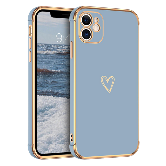 GUAGUA Case for iPhone 12 mini, Gray-Blue