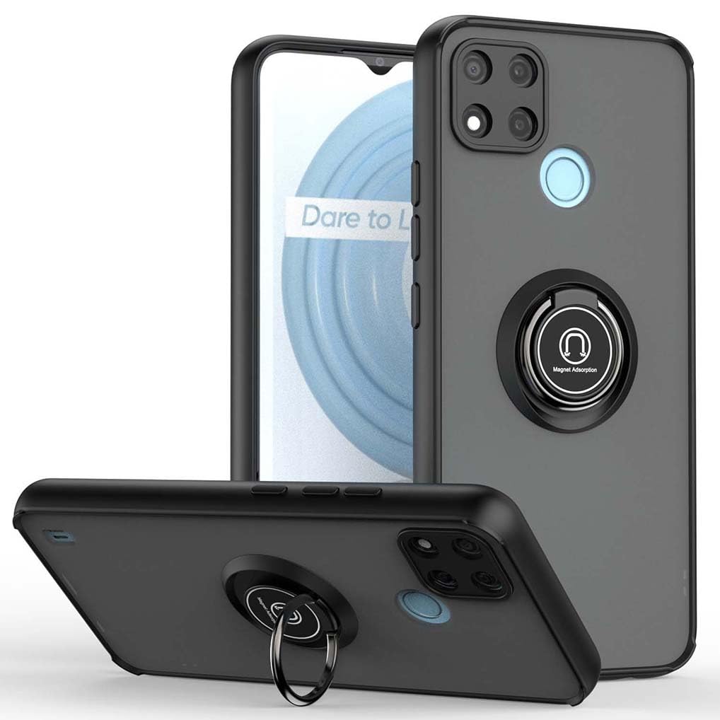 SEAHAI ovitek za Xiaomi Redmi 10A / Redmi 9C NFC - Ultra Tanek Prozoren PC + TPU, Zaščita Pred Udari, Črna