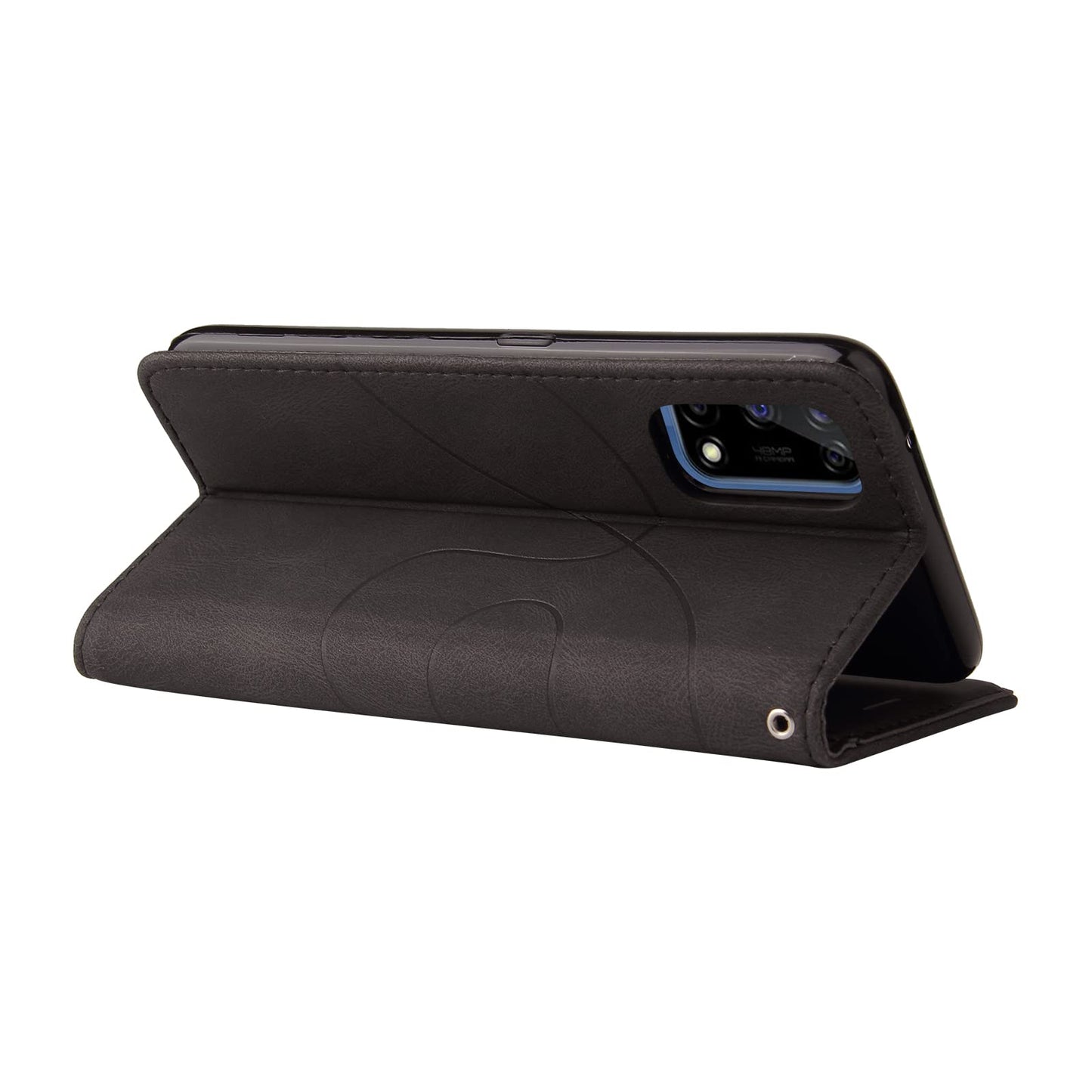 Preklopna torbica Oppo Realme V5 5G s režami za kartice črna