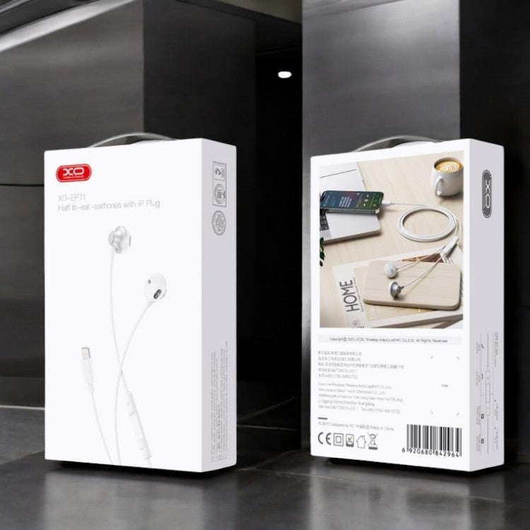 Žične slušalke Lightning, bela – Infostyle