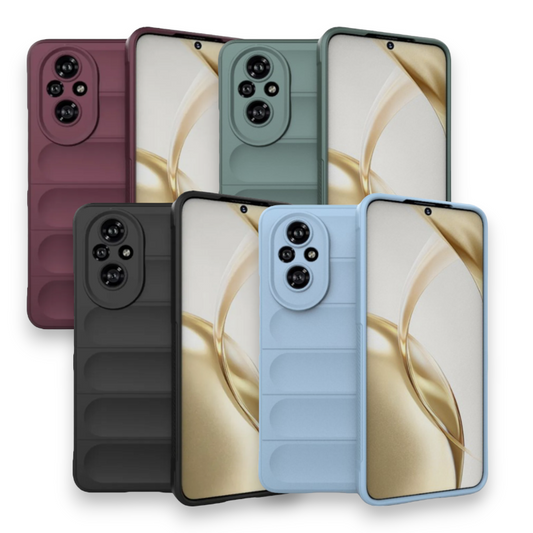 Silikonski ovitek "Valovi" za Honor 200 – Techsuit – Črna / TPU silikon