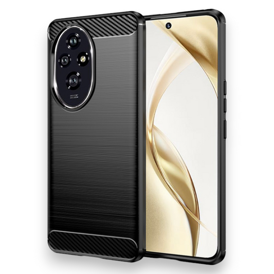 Silikonski ovitek "Carbon" za Honor 200 – Techsuit – Črna / TPU silikon