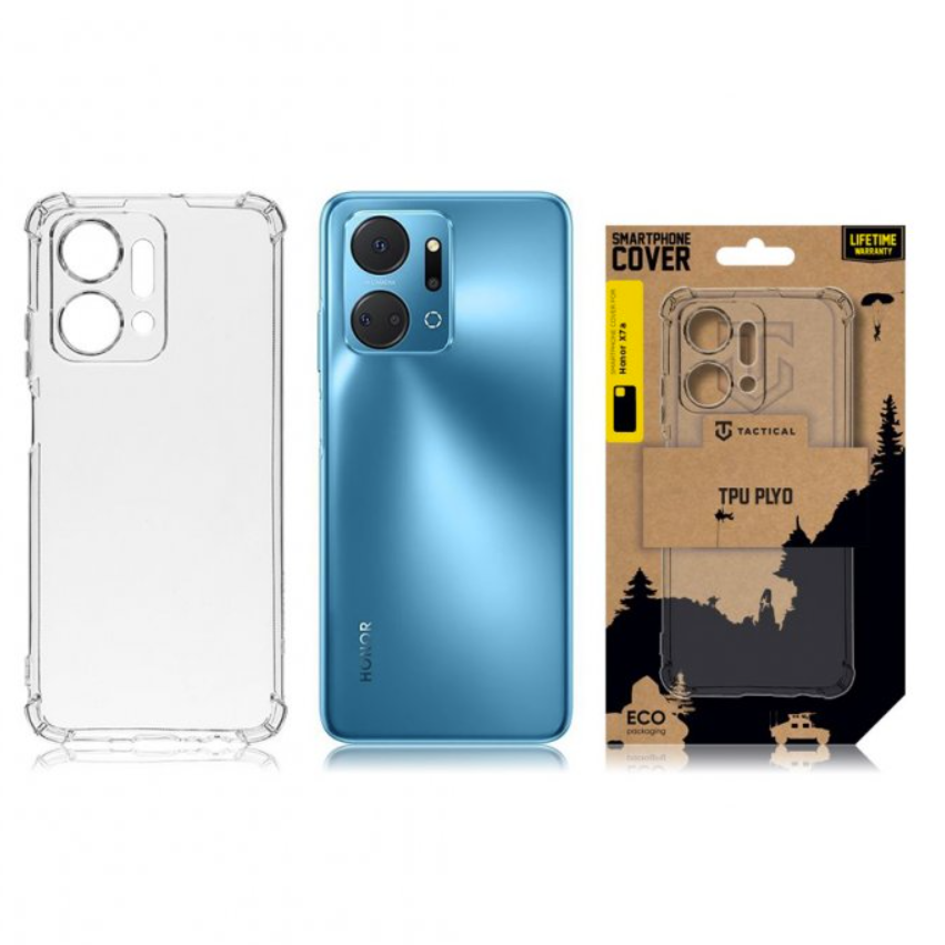 Silikonski ovitek "TPU PLYO" za Honor X7a - Prozorna – Tactical – Prozorna / TPU silikon