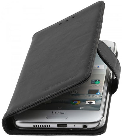 StilGut preklopna torbica “Talis” za HTC One A9 – funkcija stalka, novčanik, crna