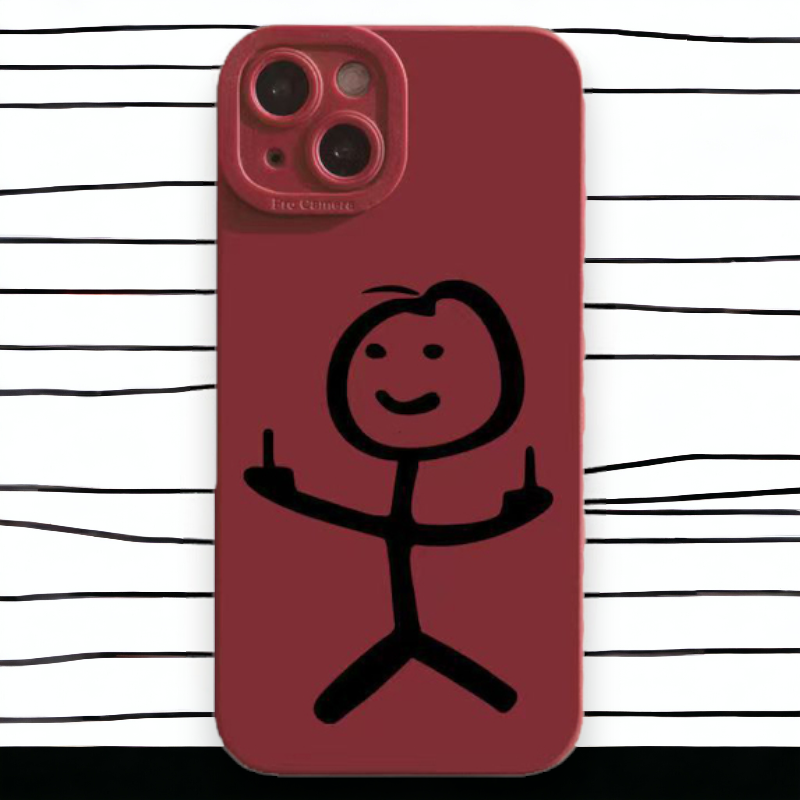 Humoristični ovitki za telefon z ilustriranimi liki in drznim dizajnom stil 3.