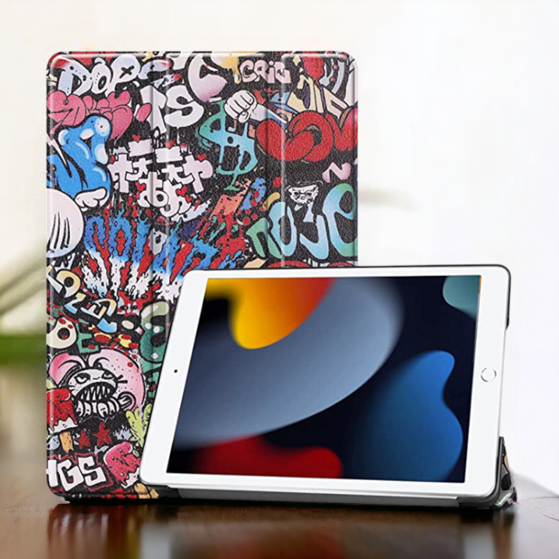 Preklopna torbica "FoldPro" za tablični računalnik Apple iPad 10.2 2019/2020/2021 – Techsuit – Rdeča / Umetno usnje + TP