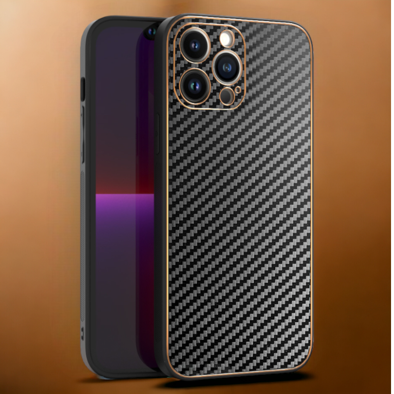 Ovitek "Leather Carbon" za iPhone 11 Pro – Tel Protect – Črna / PU usnje + PC