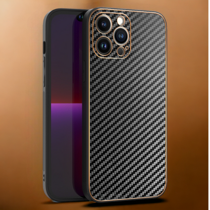 Ovitek "Leather Carbon" za iPhone 11 Pro – Tel Protect – Črna / PU usnje + PC