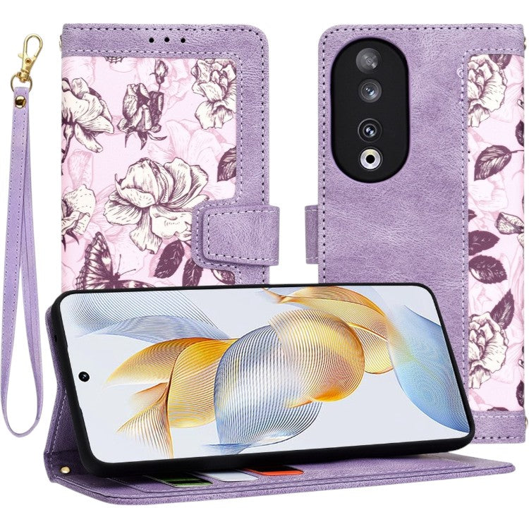 Preklopna torbica "Flowers" Honor 90 – Infostyle