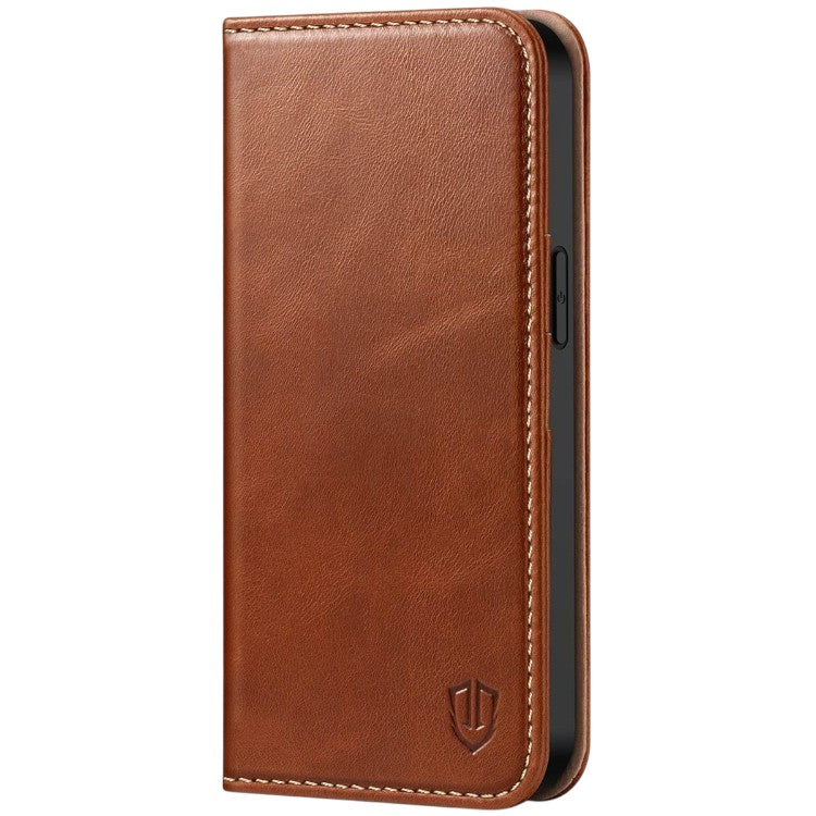 Preklopna torbica "Shieldon" iPhone 13 – Rjava
