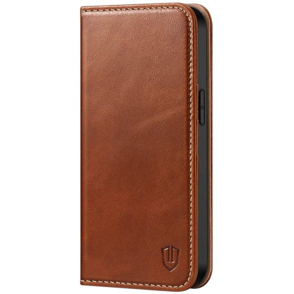 Preklopna torbica "Shieldon" iPhone 13 – Rjava