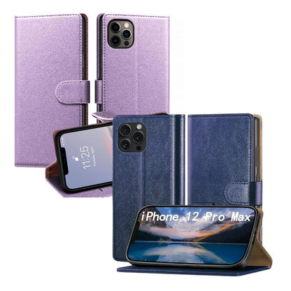 Preklopna torbica "Pi" iPhone 12 Pro Max – Infostyle – Vijolična