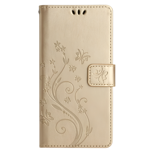 Preklopna torbica "Butterfly" Samsung Galaxy A15 – Infostyle – Zlata