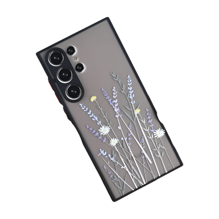 Ovitek za telefon "Lavender Flowers" Samsung Galaxy S23 Ultra – Infostyle – Črna