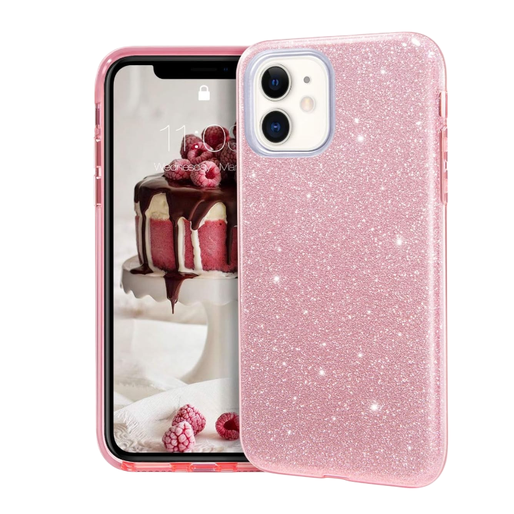 Ovitek za telefon ''Glitter'' iPhone 11, roza – MATEPROX – Roza / TPU silikon