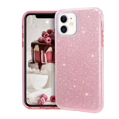 Ovitek za telefon ''Glitter'' iPhone 11, roza – MATEPROX – Roza / TPU silikon