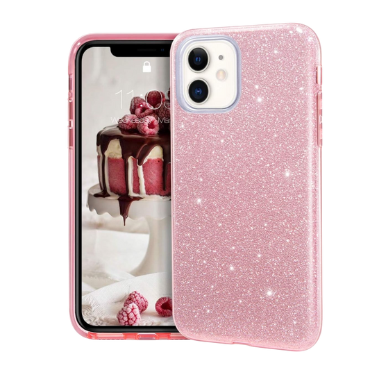 Ovitek za telefon ''Glitter'' iPhone 11, roza – MATEPROX – Roza / TPU silikon