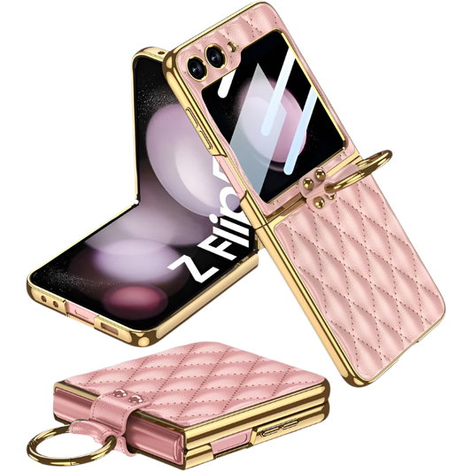 Ovitek za telefon "Pink Leather" Samsung Galaxy Z Flip 5 – Infostyle