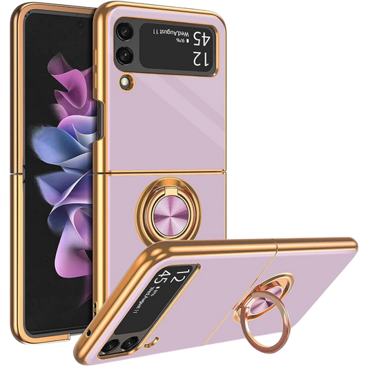 Ovitek za telefon "Golden Frame" Samsung Z Flip 4 – Infostyle – Vijolična