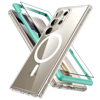 Ovitek za telefon + zaščitno steklo "ESR MagSafe" Samsung Galaxy S24 Ultra – Prozorna
