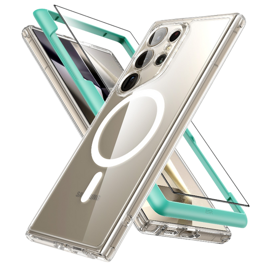 Ovitek za telefon + zaščitno steklo "ESR MagSafe" Samsung Galaxy S24 Ultra – Prozorna
