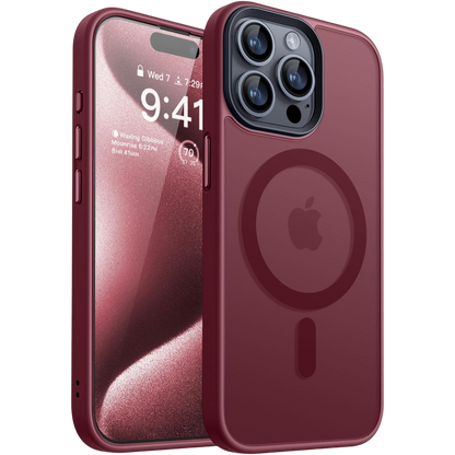 Ovitek za telefon "MagSafe CANSHN" iPhone 15 Pro – Infostyle – Rdeča