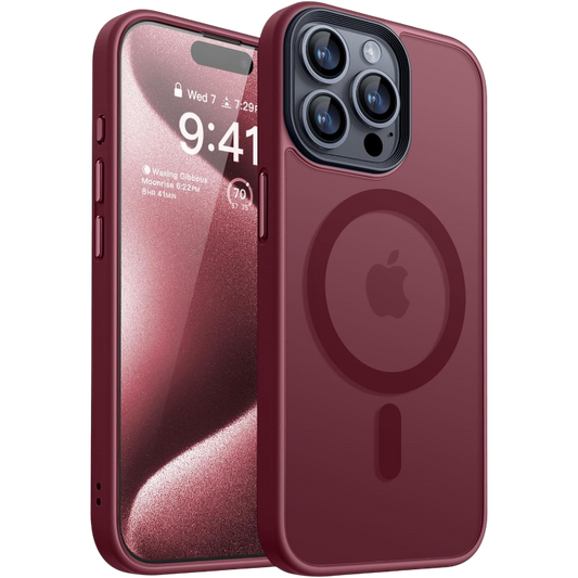 Ovitek za telefon "MagSafe CANSHN" iPhone 15 Pro – Infostyle – Rdeča