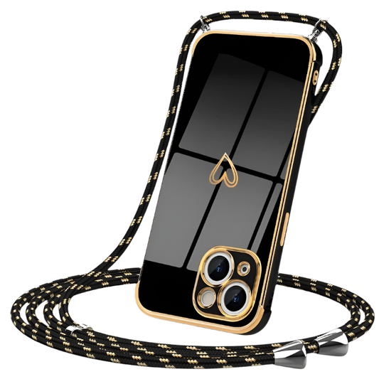 Ovitek za telefon z vrvico "Togestar" iPhone 14 – Infostyle – Črna