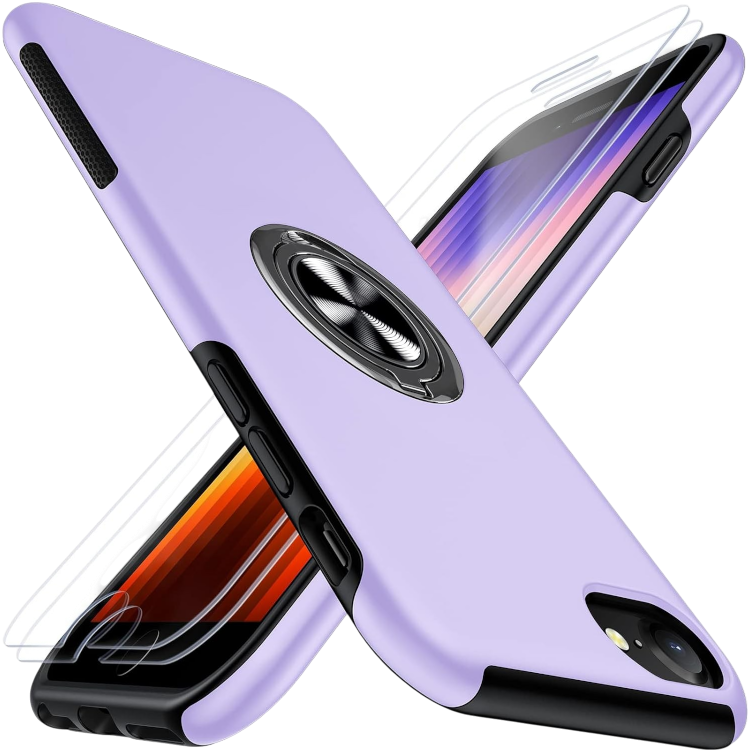 Ovitek za telefon "AOUIA Ring" Samsung Galaxy S21 FE – Infostyle – Srebrna