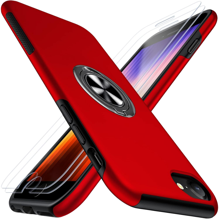 Ovitek za telefon "AOUIA Ring" Samsung Galaxy S21 FE – Infostyle – Rdeča