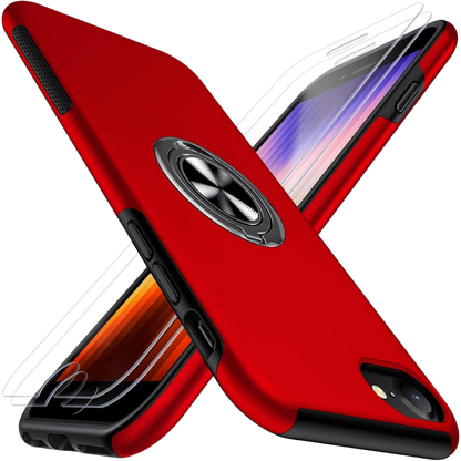 Ovitek za telefon "AOUIA Ring" Samsung Galaxy S21 FE – Infostyle – Rdeča
