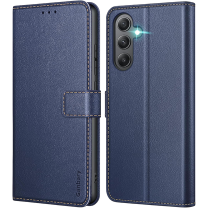 Preklopna torbica "Ganbary" Samsung Galaxy A35 5G – Infostyle – Modra