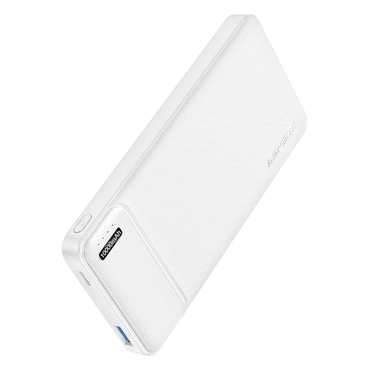 Power Bank "AsperX White" 10000 mAh – Infostyle – Bela