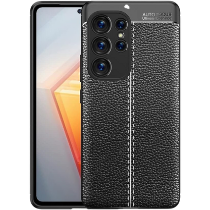 Ovitek za telefon "CruzerLite Leather" Samsung Galaxy S23 Ultra – Infostyle – Črna