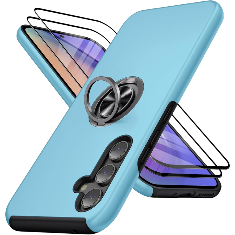 Ovitek za telefon + 2x zaščitno steklo "JAME Ring" Samsung Galaxy A54 – Infostyle – Modra