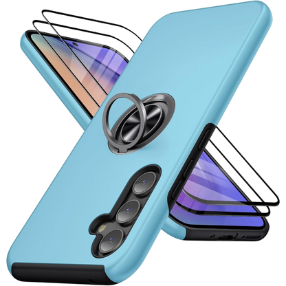 Ovitek za telefon + 2x zaščitno steklo "JAME Ring" Samsung Galaxy A54 – Infostyle – Modra