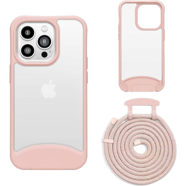 Ovitek za telefon z vrvico "Lawonda" iPhone 13 Pro Max – Infostyle – Roza