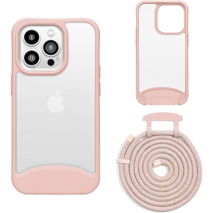 Ovitek za telefon z vrvico "Lawonda" iPhone 13 Pro Max – Infostyle – Roza