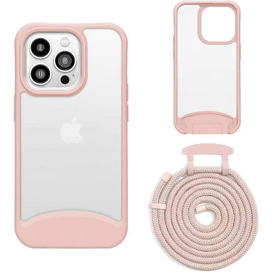 Ovitek za telefon z vrvico "Lawonda" iPhone 13 Pro Max – Infostyle – Roza