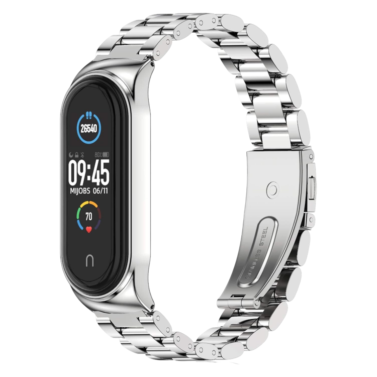 Pašček za uro z okvirjem "Metal" Xiaomi Mi Band 7 – Infostyle – Srebrna