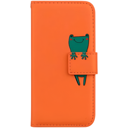 Preklopna torbica "Froggy" Samsung Galaxy J7 (2017) – Infostyle – Oranžna