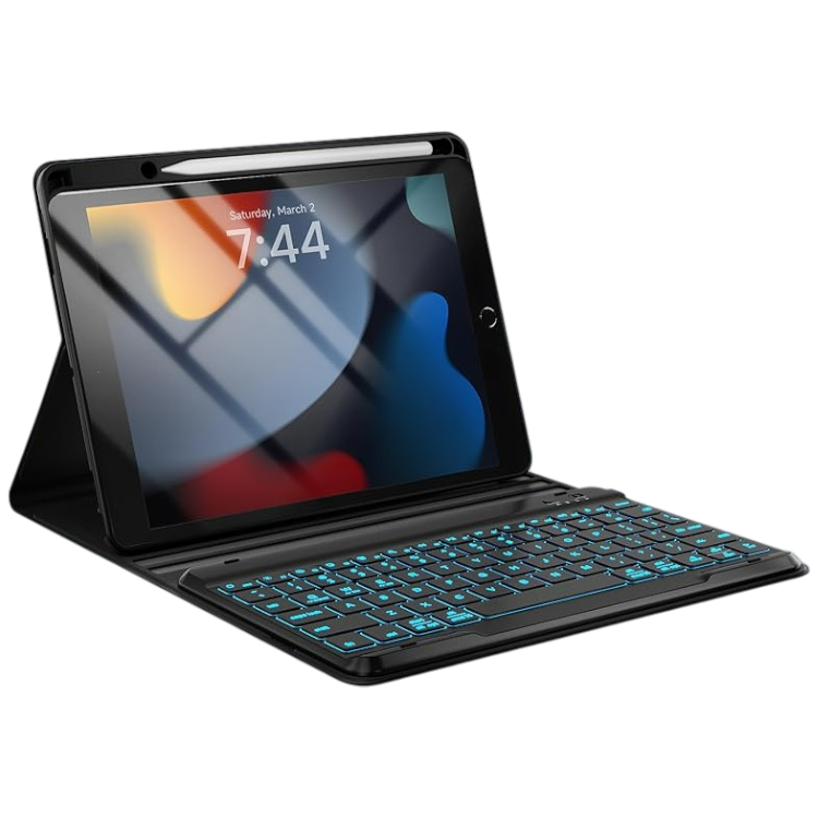 Ovitek za tablico s tipkovnico "TUMEIGUAN" iPad Pro 1/2/3/4 in iPad Air 4/5/6 – Infostyle – Črna